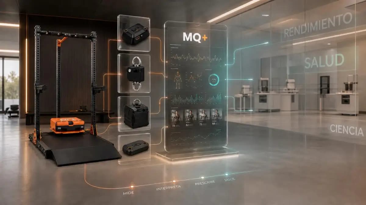Four MYO devices connected to MQ+ in a workflow where the professional interprets, prescribes and tracks progress.